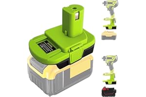 TEPULAS DM18RL Battery Adapter for Ryobi 18V Power Tools Adaptor Convert for Dewalt & for Milwaukee M18 Convert for Ryobi 18V Power Tools-Green