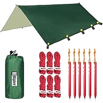 Telone Impermeabile 210D 1.4x2.1m - Telo Da Campeggio Leggero Con Occhielli, Per Picnic Ed Escursionismo - Foto 4