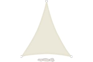 EUGAD Toldo Vela de Sombra Rectangular Triangular,Toldo HDPE Exteriores Impermeable a Prueba de Viento protección UV para Patio,Jardín, Balcón, Exteriores