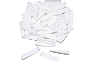 AERZETIX - C54963 - Set di 50 cunei/angoli/tacchi per livellamento piastrelle e maiolica 35mm - bagno/cucina/soggiorno/terrazza/WC - in plastica