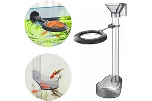 boxtech Tube d'alimentation Assemblé, Tube d'alimentation pour Aquarium, Deux Positions d'alimentation pour Les Poissons SupéRieurs Et InféRieurs (20-37cm)