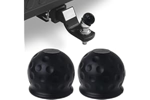 ZFRITP 2 Pièces Cache Boule Attelage,Cache Boule Attelage Voiture,Protection Boule Attelage,Universelle en Caoutchouc pour Boule D'attelage Voiture, Housse De Protection Boule Remorque Camion