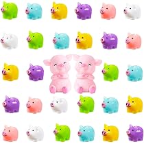 30 Mini Cochons En Résine - Décoration Jardin Féérique, Maison De Poupée - Cadeau Enfant - Purple Star