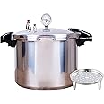 GHKWXUE 15 quart High capacity pressure cookers with cooking rack canning pressure canner with gauge Explosion proof safety valve Extra-large size great for big canning jobs/natural gas-open flame