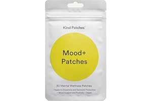 Kind Patches | Dopamine Mood+ Patches | Well Being and Focus Support | Plant-Based Formula with Rhodiola, Mucuna Pruiens and Lion's Mane Mushroom | 30 Vegan Patches | Packaging May Vary