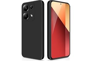 GiiYoon Funda para Xiaomi Redmi Note 13 Pro 4G/Poco M6 Pro 4G, Case de Silicona Suave de TPU Carcasa Protector de Goma Fexible Prueba Liviano y a Delgado de Golpes Antirrayas para Teléfono (Negro)