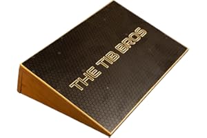 Premium Knees Over Toes Wooden Slant Board for Athletic Performance, Training Incline Board for Squats 25 Degree Incline, 400kg Weight Capacity, Non-Slip Surface for Calf Stretch ATG - The Tib Bros