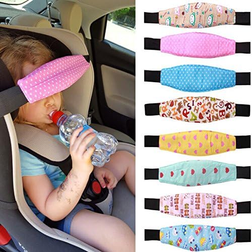 3pcs Baby Car Seat Head Support, Adjustable Toddler Sleeping Positioner Neck Relief Belt - Random Pattern