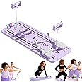 FC22 Pilates Board, Pilates Reformer Set, Multi-Purpose Foldable Pilates Reformer Board for Home, 5 in1 Pilates Sliding Board, Pilates Equipment with Timer (Purple)