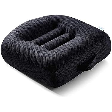 Baobiutin Autostoelverlenger autostoelverlenger 50 x 30 cm autostoelkussen met beensteun, lederen kussen, auto-accessoires voor bussen en treinen Baobiutin Autostoelverlenger autostoelverlenger 50 x 30 cm autostoelkussen met beensteun, lederen kussen, auto-accessoires voor bussen en treinen