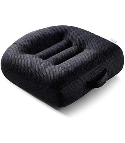 UVCMDUI Autostoelverhoger voor volwassenen, draagbaar autozitkussen, zachte hoogte, verhoogt effectief het gezichtsveld, 10 cm, voor auto, kantoor, thuis, blauw