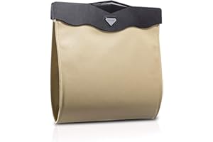 ‎ERGOCAR Ergocar Auto Mülleimer Auslaufsicher Wasserdicht Mikrofaser PU Leder Auto Organizer Abfall-Tasche mit LED-Licht für Unterwegs Auto Zubehör Organizer für Auto/SUV/Truck (Beige)