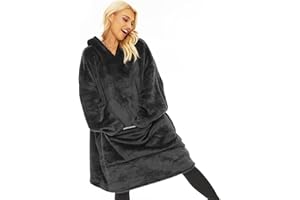 GENTLEWARM Wearable Blanket Hoodie for Adults Women Men,Oversized Soft Warm Sherpa Fleece Hoodie with Pets Giant Pocket