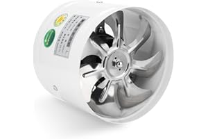 ZERODIS 7” 50W 220V Montaggio a Parete Ventilatori di Scarico Ventola di Aerazione Ventola Ventilazione Interna Dispositivo Scarico Soffiante Silenzioso per Casa Bagno Cucina Box Auto Condotto Dell'aria