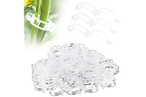 kailisi Pflanzenclips, 2025 Neuestes Pflanzenklammern Tomaten Rankhilfe, Klein Pflanzenclips Kletterhilfe Pflanzen Gesicherter Pflanzen Clips für Gemüse Tomate Pflanzen Befestigung (Weiß,100 pcs)