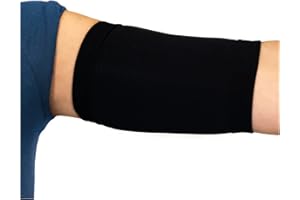 Linphelle Protector PICC Brazo en Microfibra - Cubre PICC Line Transpirable y Cómodo, Ideal como Protector Cateter Picc, Medidor De Glucosa, Tattoos y Heridas, Negro, Tamaño Medio