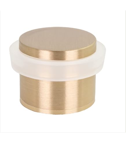 Fermaporta In Ottone Con Ammortizzatore Silicone - 24x35mm, Bianco - Foto 2