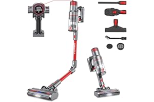 aonus A9 Pro Aspirateur Balai sans Fil, 33KPa 500W Aspirateur sans Fil Puissant, Aspirateur Pliable, 60Mins d'Autonomie, Batterie Amovible, pour Les Poils d'animaux, Sols, Tapis