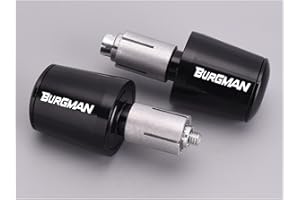 YLHKYJS Tappo Manubrio Moto Moto Manubrio End 7/8"22mm Manubrio estremità Tappi Tappi per su-zu-Ki AN200 AN250 AN400 AN650 Burgman AN 125 250 400 650 (Color : Black)