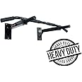 IBS Pull-Ups/Chin-Ups Bar-Solid Steel-Wall Mountable bar-4 Grip Positions-for Home Use-Biceps/Triceps/Lats/-Max Load 150 Kg(BLACK)