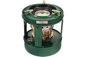 KISANGEL PoêLe à PéTrole RéGlable Pour Camping, Chauffage ExtéRieur Et IntéRieur, RéChaud à KéRosèNe Portable, Accessoire De Barbecue, Fer, Vert, 19.5x17x17cm