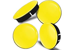 SkinoEu® 4 x 60mm Coprimozzi Coprimozzo Universale Copricerchi Tappi per Ruote Tappi di Cerchioni Tappi di Copertura Senza Giallo C 11