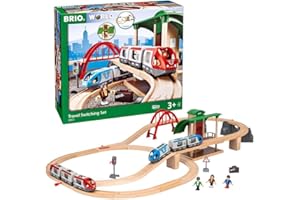 BRIO World - Set Ferrocarril con Cambio, Ferrocarriles, Set de Construcción de Madera, Tren Juguete, Juguetes Niños 3 Años o más, Juegos Educativos 3 Años