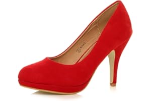 AJVANI Womens Ladies mid high Heel Platform Party Work Evening Party Prom Wedding Bridal Court Shoes Pumps Size.
