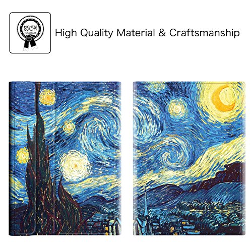 Fintie iPad 9.7 Zoll 2017 Bluetooth Tastatur Hülle Keybord Case – Ultradünn leicht SmartShell Ständer Schutzhülle mit magnetisch abnehmbar drahtloser Deutsche Bluetooth Tastatur für Apple iPad 2017 Neue Modell, Sternennacht - 2