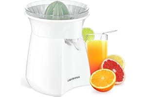 LUUKMONDE Electric Citrus Juicer with Lockable Spout - Electric Lemon Squeezer & Orange Juicer with Powerful Motor - Ideal for Orange, Lemon, Lime, and Grapefruit - D-8016A, White