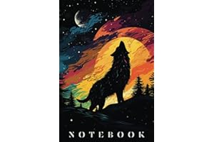 Wolf Notebook Journal 6x9 120 Pages: lovely Wolf Lined Paper, Wolves Notebook to Write in, Personal use, School, Home, College, Gifts for Women,Men, ... Birthday, Husband, Family. (Wolf Journal)