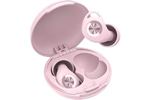 ‎CASCHO Ear Plugs for Sleeping, 45 dB Noise Cancelling Ear Plugs for Sleep/Concentration/Travel/Work/Concerts, Ultra Comfortable Reusable Silicone Earplugs, with 8 Tips (XS/S/M/L) and Case, Pale Pink