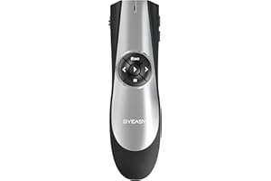 BYEASY RF 2.4 GHz Wireless Presenter Remote Presentación USB Control PowerPoint PPT Clicker con Dos Pilas AAA Incluidas.