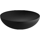 Alessi Double Ciotola, Acciaio Colorato con Resina Epossidica, Nero, 8 x 27 x 25