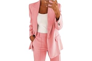 AMhomely Blazer Jackets for Women UK Clearance Solid Lapel Suit Long Sleeves Coat Cardigan Tops Tailored Plus Size Sale Ladies Casual Elegant Cardigans Suits (only Tops), Multicoloured, XXL
