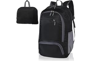 FENGZIZH Foldable Lightweight Travel Backpack, 30L Waterproof Rucksack for Men and Women, Durable Daypack for Hiking, Camping and Outdoor Adventures