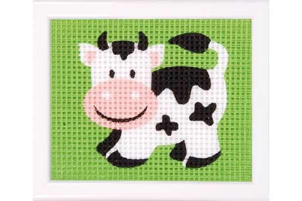Vervaco Kit tapisserie Une vache, Couleurs Variées, ca. 16 x 12,5 cm, Design #3