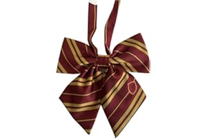 PIUMOJ Noeud Papillon Uniforme, Jk Uniforme Cravate, Noeud de cravate pré-noués, Noeud papillon réglable pour filles, Harry Tie, Uniforme scolaire Cosplay Costume Halloween Christmas Party, Rayé