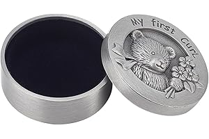 FINGERINSPIRE Scatola dei ricordi per il primo ricciolo del bambino con interno in velluto in lega per il primo taglio di capelli, ricordo per l'infanzia, scatola dei ricordi per i primi riccioli del