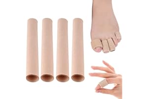 SIOPPKIK 4 Stück Zehenschutz, Schneidbar Silikon Zehenschutz Toe Cushion Tube Schlauchbandage Gel Fingerbandage Fingerschutz Gel Zehenpolster für Corns Remover, Callus Kissen, Schwielen, 2 Größen
