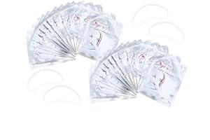 BOERNI Eye Gel Pads, Lint Free Eyelash Pads, 100 Pairs Under Eye Gel Pads for Pro Salon and Individual Eyelash Extension (Silver)