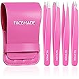 FACEMADE 4 Pack Tweezers Set