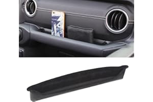 Savadicar JL GrabTray Passenger Storage Tray Organizer Grab Handle Accessory Box for 2018-2023 Jeep Wrangler JL JLU & Gladiator JT, Add Microfibers, Interior Accessories, Black