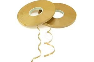 Bealif 2 Rolls Gold Ribbon for Birthday, 5mm Gold Curling Ribbon 50m/roll Golden String for Gift Wrapping Flower Crafts Birthday Party Festival Wedding Christmas Decorations