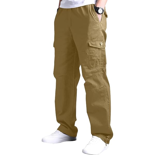 Pantaloni Cargo Uomo Da Lavoro In Cotone - 7 Tasche, Comodi E Resistenti, Taglie Forti