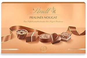 ‎LINDT Lindt Chocolate - Pralines for Connoisseurs Nougat | 125 g | Pralines Box with 12 Fine, Delicately Melting Nut Nougat Creations in 6 Varieties | Chocolate Gift | Chocolate Gift