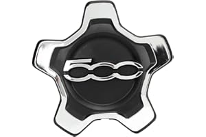 Dickly Enjoliveur de Roue pour 500X, Kit de Remplacement Cache de Roue Centrale ABS Accessoires Cache-moyeux pour Auto, Voiture, Bord Argenté