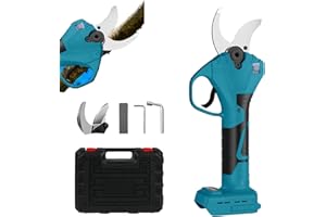 Agrdeed Cordless Electric Pruning Shears, LCD Display Electric Scissor Garden Secateurs Pruner for Dewalt 18V Battery, Max 55mm Cutting Diameter Heavy Duty Secateurs (Battery and Charger Not Included)