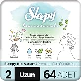 Sleepy Bio Natural Premium Plus G&uuml;nl&uuml;k Ped Uzun 64 Adet Ped