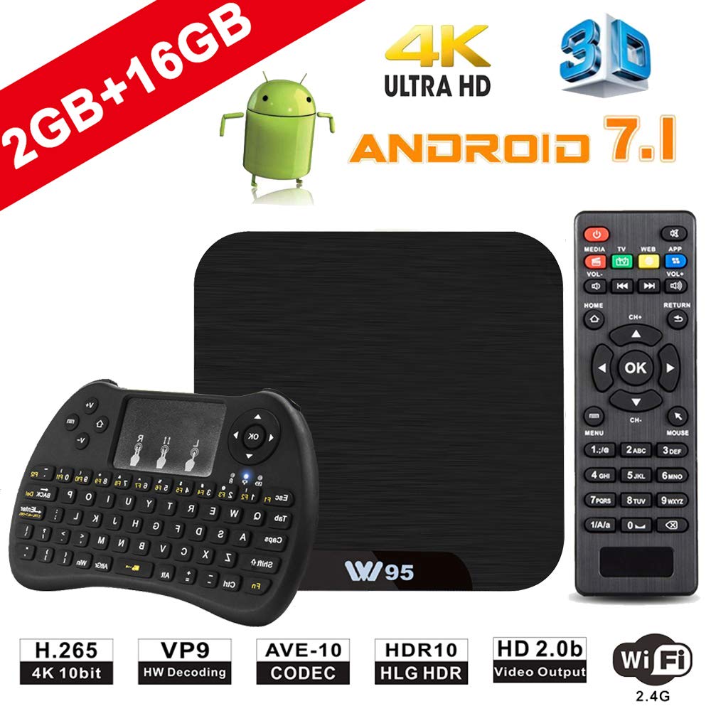 Comprar TV Box Android 7.1 VIDEN W2 Smart TV Box Amlogic Quad Core, 2GB RAM & 16GB ROM, 4K*2K